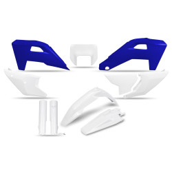 UFO Plastkit med Gaffelbensskydd Husqvarna Vit/Blå