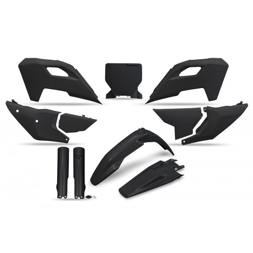UFO Plastkit med Gaffelbensskydd Husqvarna black UFO Plastkit med Gaffelbensskydd Husqvarna black