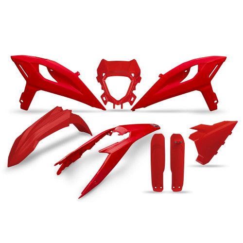 UFO Plastkit m. gaffelbensskydd Beta Röd 2025 UFO Plastkit m. gaffelbensskydd Beta Röd 2025