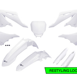 UFO Plastkit med Gaffelbensskydd Yamaha Restyle YZF Vit
